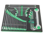 Набор ключей RF-K5315 (комбинированные:8-27мм,накидные удл.-е:6-19мм,накидные:8-19мм,разр.-е:10-13мм;трещоточ-е:8-13мм,рожковый 32х36мм,Е10-Е24)в ложе — изображение 4