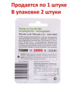 Аккумулятор AAA: Ni-MH-BC2 (никель-металлгидридный) 950mAh 1,2V GoPower /2/20/320