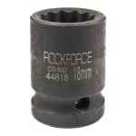 Головка торцевая 18мм 1/2" 12-гранная ударная L=58мм ROCKFORCE RF-44818 /1/225 — изображение 2