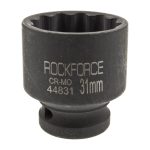 Головка торцевая 31мм 1/2" 12-гранная ударная L=44мм ROCKFORCE RF-44831 /1/90 — изображение 2