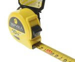 Рулетка ER-04110 10м 20мм YELLOW пластиковый корпус, фиксатор, держатель ЭВРИКА/1/72 NEW — изображение 2
