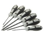 Набор отверток ER-M08-6  SL3.5x75 Ø3, SL5.5x100 Ø5, SL6.5x125 Ø6; PH0x75 Ø3, PH1x100 Ø5, PH2x125 Ø6, стержень S2, 6 предметов HRC≥59 ЭВРИКА /1/12 NEW — изображение 3