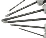 Набор отверток ER-M08-6  SL3.5x75 Ø3, SL5.5x100 Ø5, SL6.5x125 Ø6; PH0x75 Ø3, PH1x100 Ø5, PH2x125 Ø6, стержень S2, 6 предметов HRC≥59 ЭВРИКА /1/12 NEW