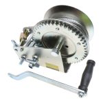 Лебедка ER-97136 ручная барабанная двухскоростная, 1365кг (стальной трос, Ø -5.5мм, длина троса-10м) ЭВРИКА /1/4 NEW