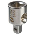 Адаптер 1/4"(F) х 3/8"(М) с отверстием LG-3406 LIGE /1/300 NEW — изображение 2