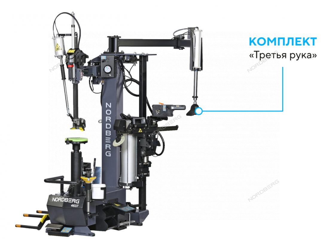 m8ojh3ocw145sowndzdgsfxydmv1kesi Станок шиномонтажный суперавтомат, до 30" с автоматической монтажной головкой, серый NORDBERG 4637 — изображение 1