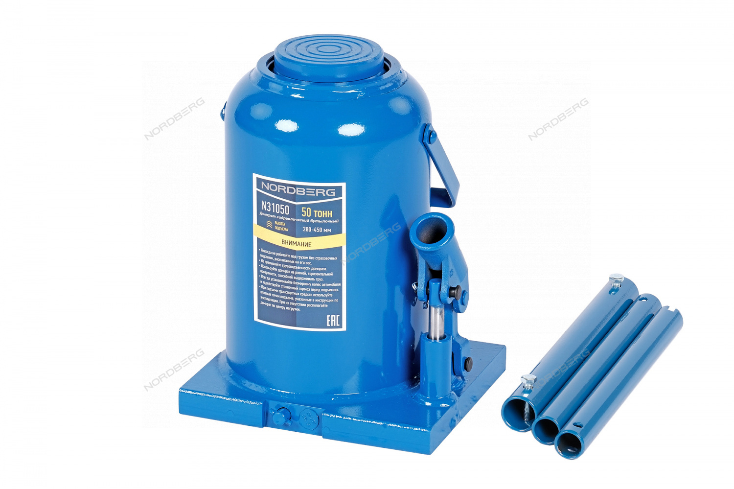 n1xrw3lkow15sniytj1bcpmu1fkzb307 Домкрат бутылочный, 50 т NORDBERG N31050 — изображение 1