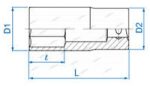 KINGTONY ГОЛОВКА ГЛУБОКАЯ 423526M 1/2" 6 гр. 26мм — изображение 2