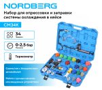 Набор для опрессовки и заправки системы охлаждения 34 предмета NORDBERG CM34K — изображение 2