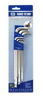 Комплект шестигранников с шаровым окончанием KINGTONY 20109MR