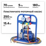 Вакуумный насос одноступенчатый, 70 л/мин NORDBERG NFP17P — изображение 3