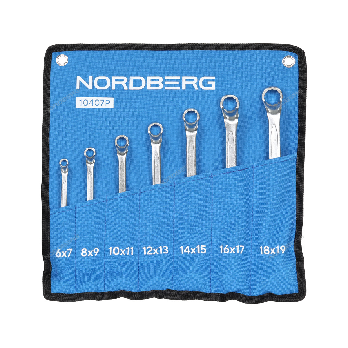 rb5m1gf5l40bp8d81vglygen4xpyxwmh Набор ключей накидных 7 шт, планшет тетрон NORDBERG 10407P — изображение 1