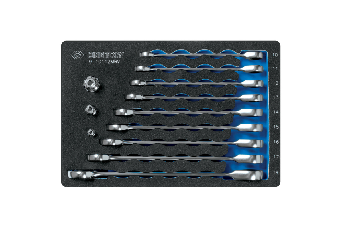 tu2v61kfaoj8o85itprlx0zx3l6fh30h Набор трещоточных комбинированных ключей, ложемент, 12 предметов — изображение 1