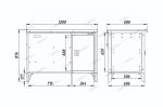Верстак слесарный однотумбовый, 1 серая створка OPTIMAL NW101 7012/7015 — изображение 2