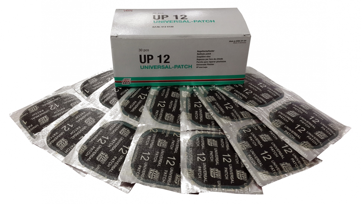 xwhw1ufsr4q0l1gdw16act2s4c1oznb6 CLIPPER НАБОР ЗАПЛАТ 512 5120 универсальных UP12 63*63мм, усиленный резиновый слой (30шт.) — изображение 1