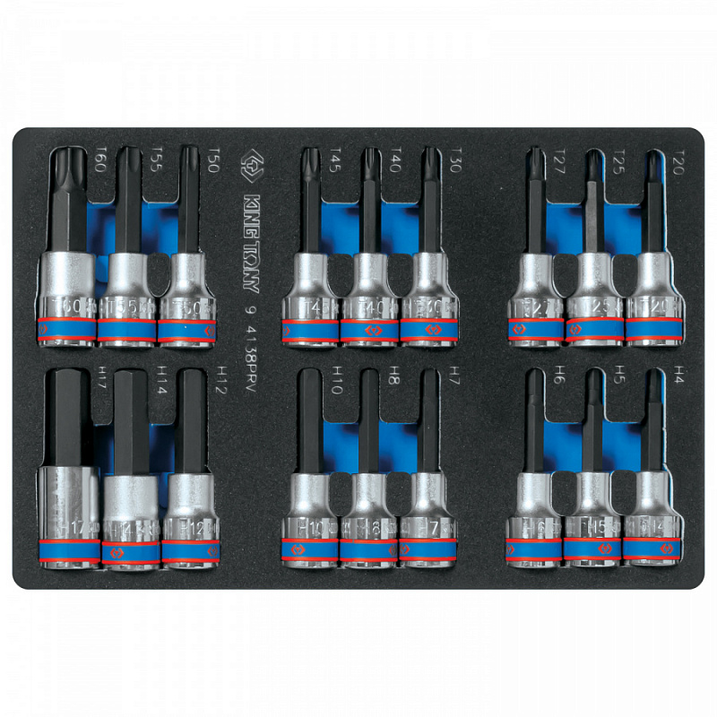 yo2i7hsu9s5lw9hrs0pufh3sfwk9mknl Набор торцевых насадок 1/2"", TORX, HEX, L = 80 мм, ложемент, 18 предметов — изображение 1