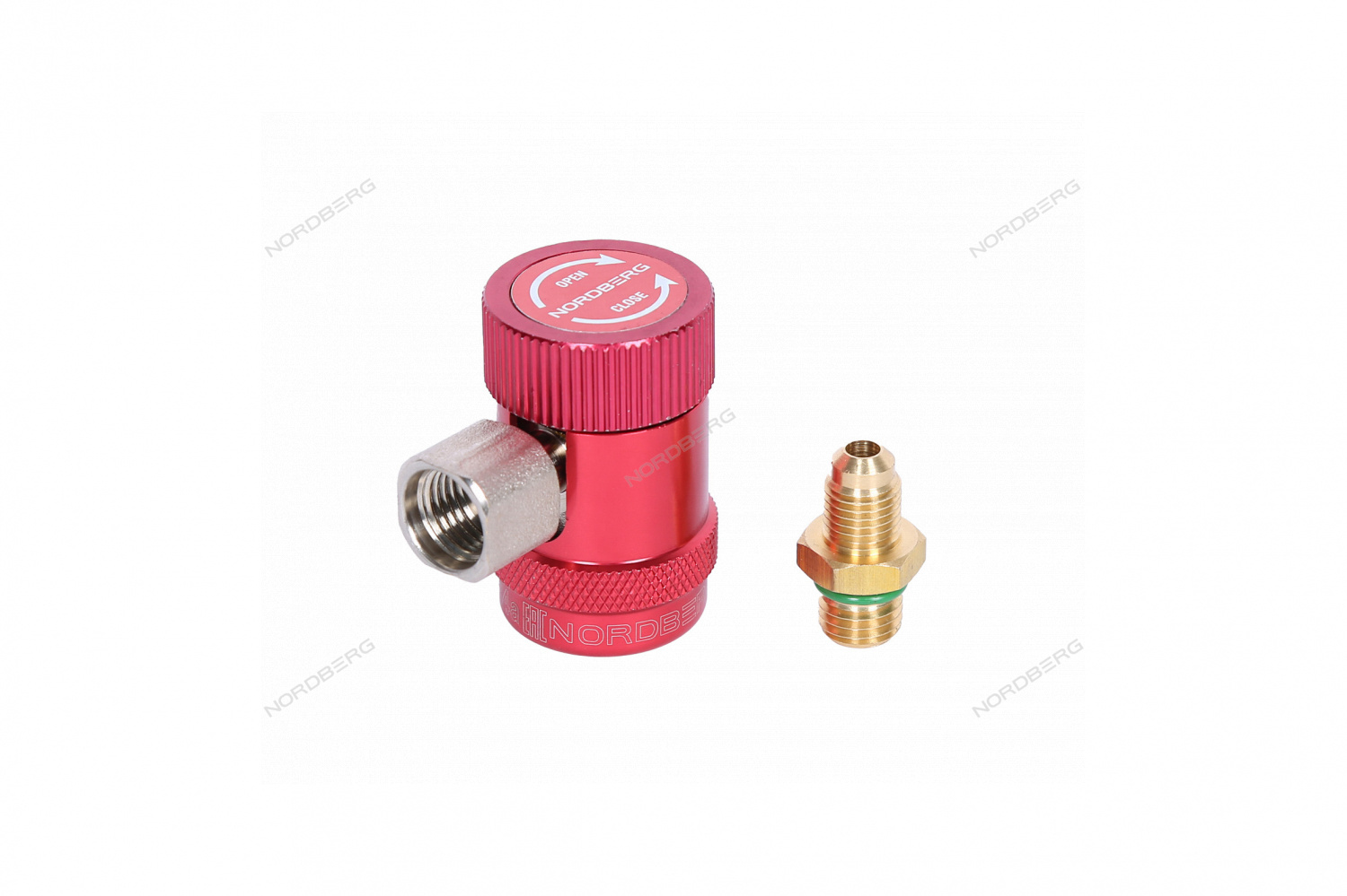 zi6pye9y5i3a1lykz1uvy67q8svn35m4 Муфта быстросъемная R134a высокое давление, красная NORDBERG NFA8H — изображение 1