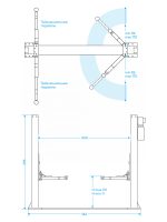 Подъемник двухстоечный 5 т, нижняя синхронизация, с электростопорами, 380 В, синий NORDBERG N4122AE-5B_380 — изображение 3