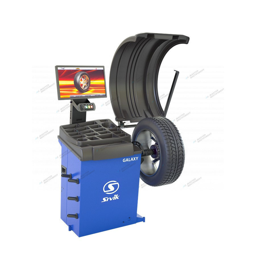 rv0x93hdfxarvu6t12zrw1ooseing943 Станок для балансировки колес автомототранспортных средств GALAXY, синий — изображение 1