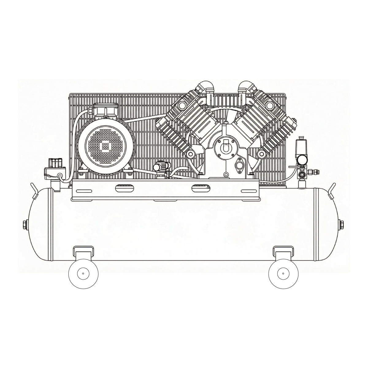 agc1b7s7v1jg7curr7dp29ibedgssbs4 Компрессор поршневой с ременной передачей 380 В, ресивер 370 л, 1400 л/мин NORDBERG NCT370/1400 — изображение 1