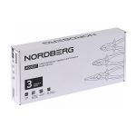 Шарнирно-губцевой инструмент в ложементе, 3 предмета NORDBERG 40003T