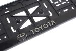 Рамка для номерного знака (112/1-STD-TO) SILVER с защелкой и надписью "TOYOTA" рельефная /1/30 — изображение 2
