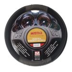 Оплетка руля MIS-LT-24A (M) BLACK/GREY кожа MISTAR /1/25