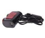 Разветвитель прикуривателя BLACK на 2 гнезда + USB(3.1A) с удлинителем 0.8м 12V-24V OLESSON /1/60 — изображение 2