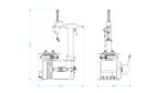 Станок шиномонтажный 380V автомат, 2х скоростн, синий NORDBERG 4640(B) — изображение 3