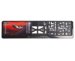 Рамка для номерного знака (112/1-STD-CN) SILVER с защелкой и надписью "CITROEN" рельефная /1/30